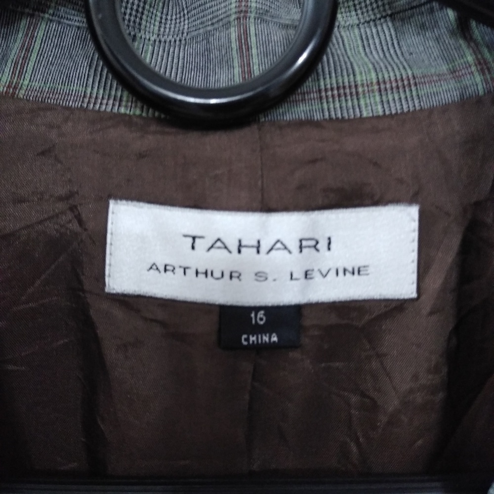 Tahari Gray Plaid Blazer - Picture 3 of 4